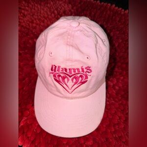 Pink Heart Embroidered Women's Hat